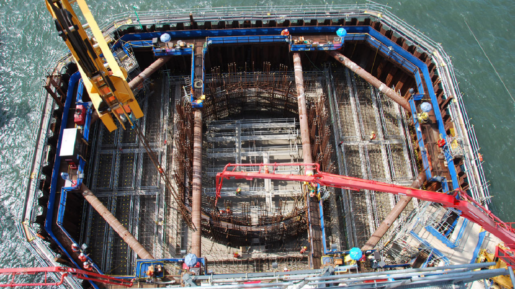 Caisson from above